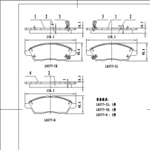 L0377 ODON branded auto parts D1592  ceramic brake pads for Nissan